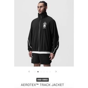 ASRV Aerotex Mens Windbreaker Track Jacket Black Sz Large Athlete Training NWT